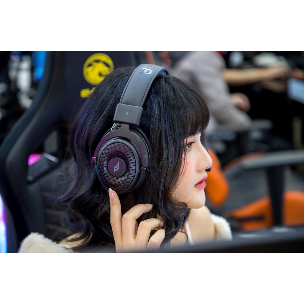 Tai nghe gaming không dây E-dra EH493w Noob Black Wireless 2.4 Ghz - Bass 50mm cực chất -  Kết nối Wireless 2.4 Ghz