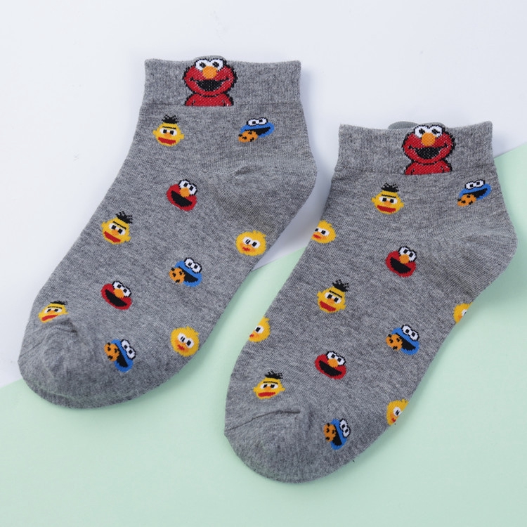 1 Đôi vớ họa tiết hoạt hình Sesame Street vui nhộn mới lạ dành cho nam và nữ
