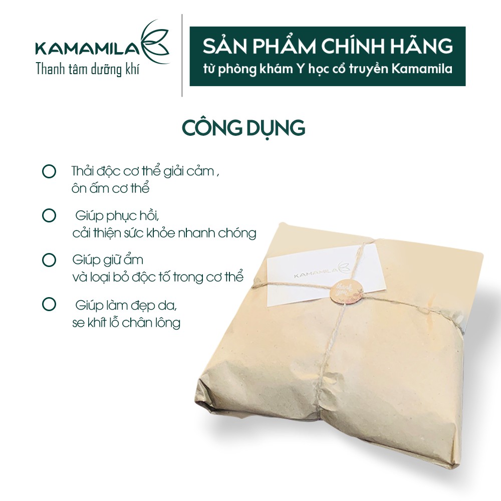 Lá xông thảo dược KAMAMILA cho sản phụ sau sinh - 100% thảo dược giúp khử mùi hôi sau sinh, giải cảm