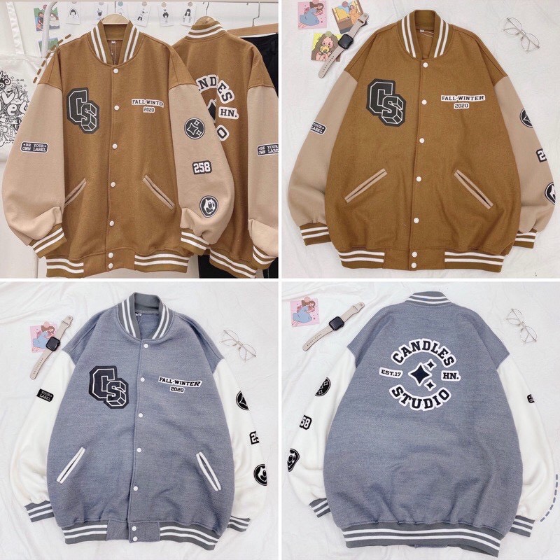 Áo Khoác BOMBER CS Tay Dài Form Rộng Ulzzang KUN❤️/Nam nữ unisex