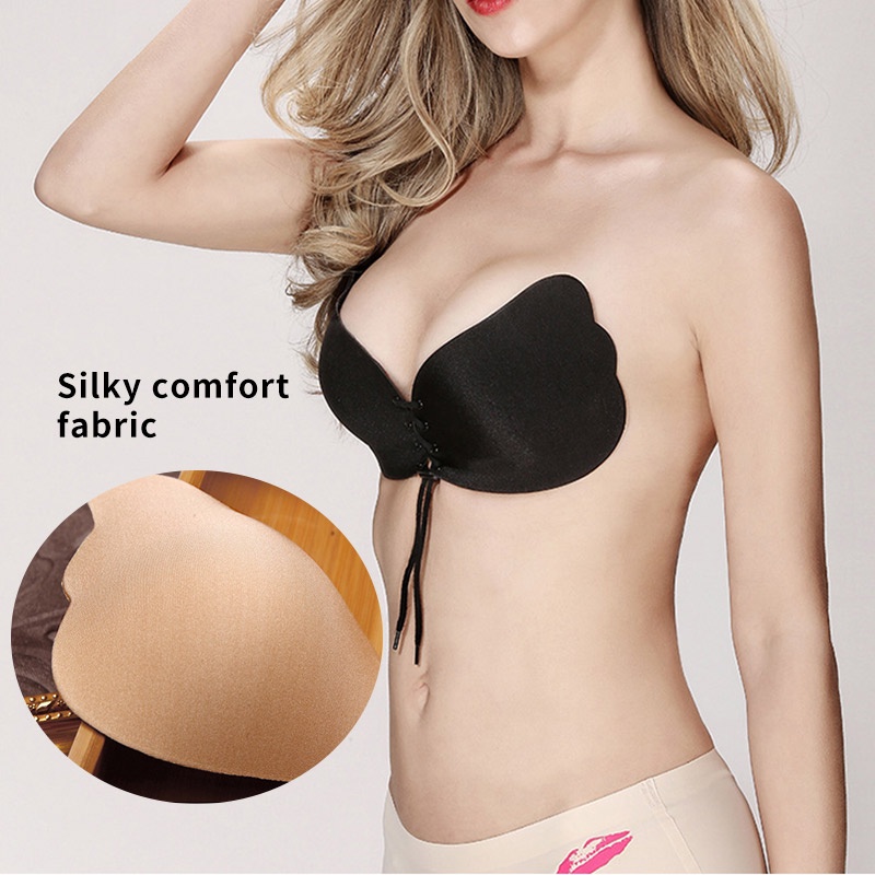 Áo ngực không dây Zxyouping bằng silicon thoải mái tiện dụng cho nữ