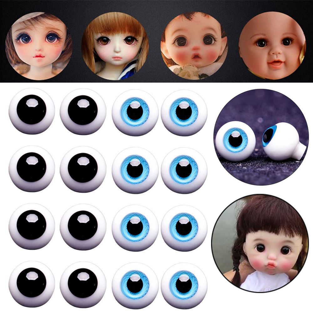 Đôi mắt thủy tinh 6mm / 8mm / 10mm / 12mm / 14mm chuyên dụng cho búp bê bjd