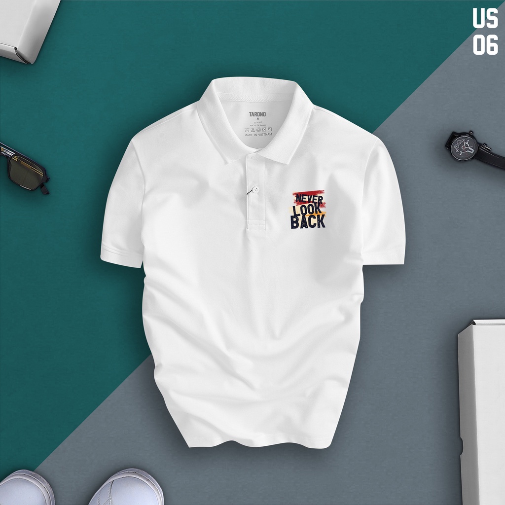 Áo Polo NEVER LOOK BACK nam nữ cổ bẻ vải xịn Unisex, trẻ trung, thanh lịch - US06