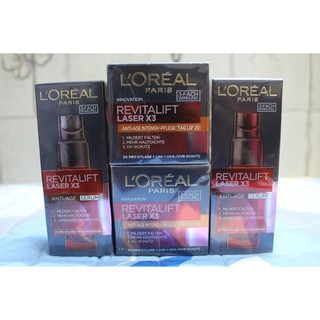 Bộ sản phẩm L'Oréal Revitalift Laser X3- Serum & kem dưỡng ban ngày chống lão hóa