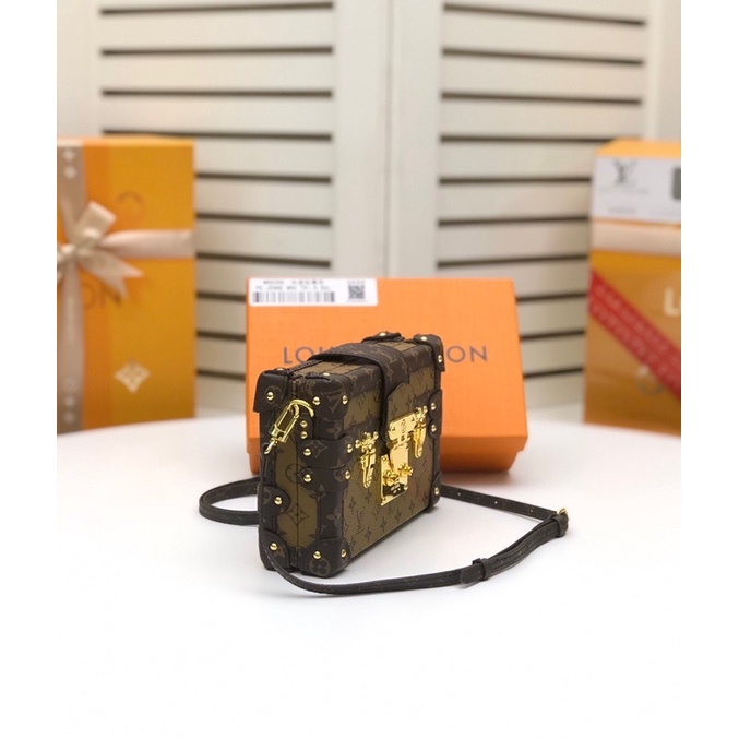 Túi đeo chéo hộp cao cấp mẫu mới thương hiệu Louis Vuitton LV Box Petite Malle Monogram
