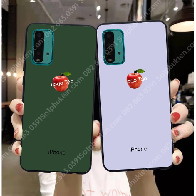 Ốp lưng Xiaomi Redmi Note 9 4G / Redmi 9T (2021) / Poco M3 giả iphone mặt lưng ép kính nano chống bể