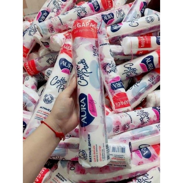 Bông Tẩy Trang Aura Beauty Cotton Pads 150 Miếng