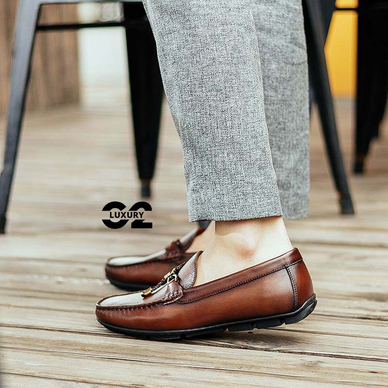 Giày lười nam Luxury dáng Moccasin Shoes BL09-2 chất da cao cấp nhiều size