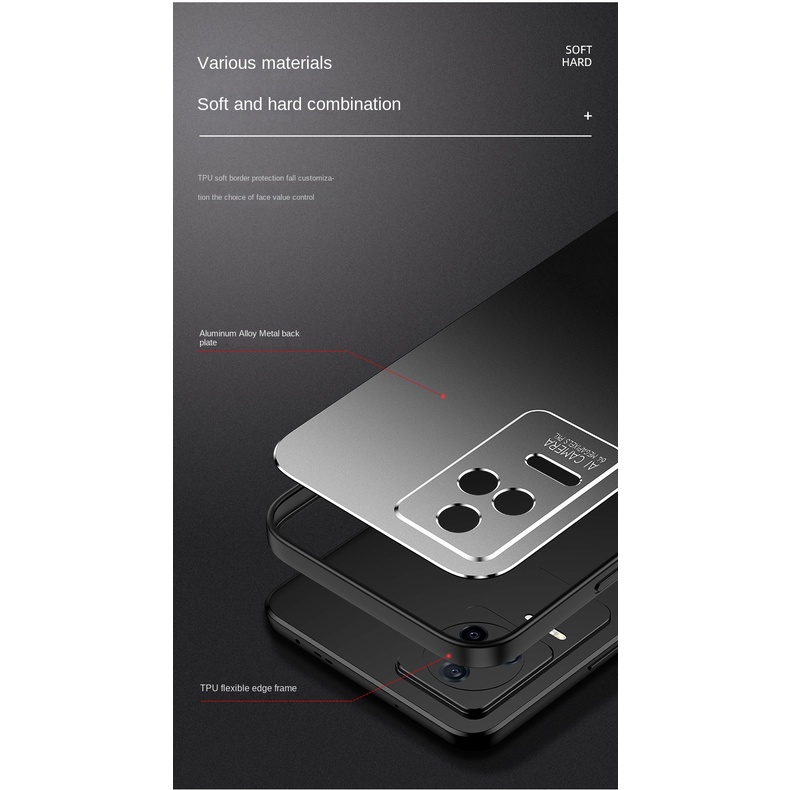 Ốp Điện Thoại Chống Sốc Tản Nhiệt Kim Loại Cho Redmi K50 Pro K50 Gaming K40S