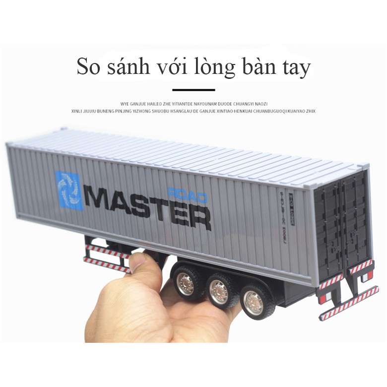 Xe mô hình đầu kéo container vận chuyển đầu hợp kim tháo rời kích thước lớn tỷ lệ 1:48 - nhiều màu