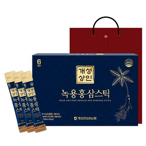 Nước hồng sâm nhung hươu Gaeseong Sangin Deer Antlers Red Ginseng Stick (30 gói x 10ml) + kèm túi quà tặng