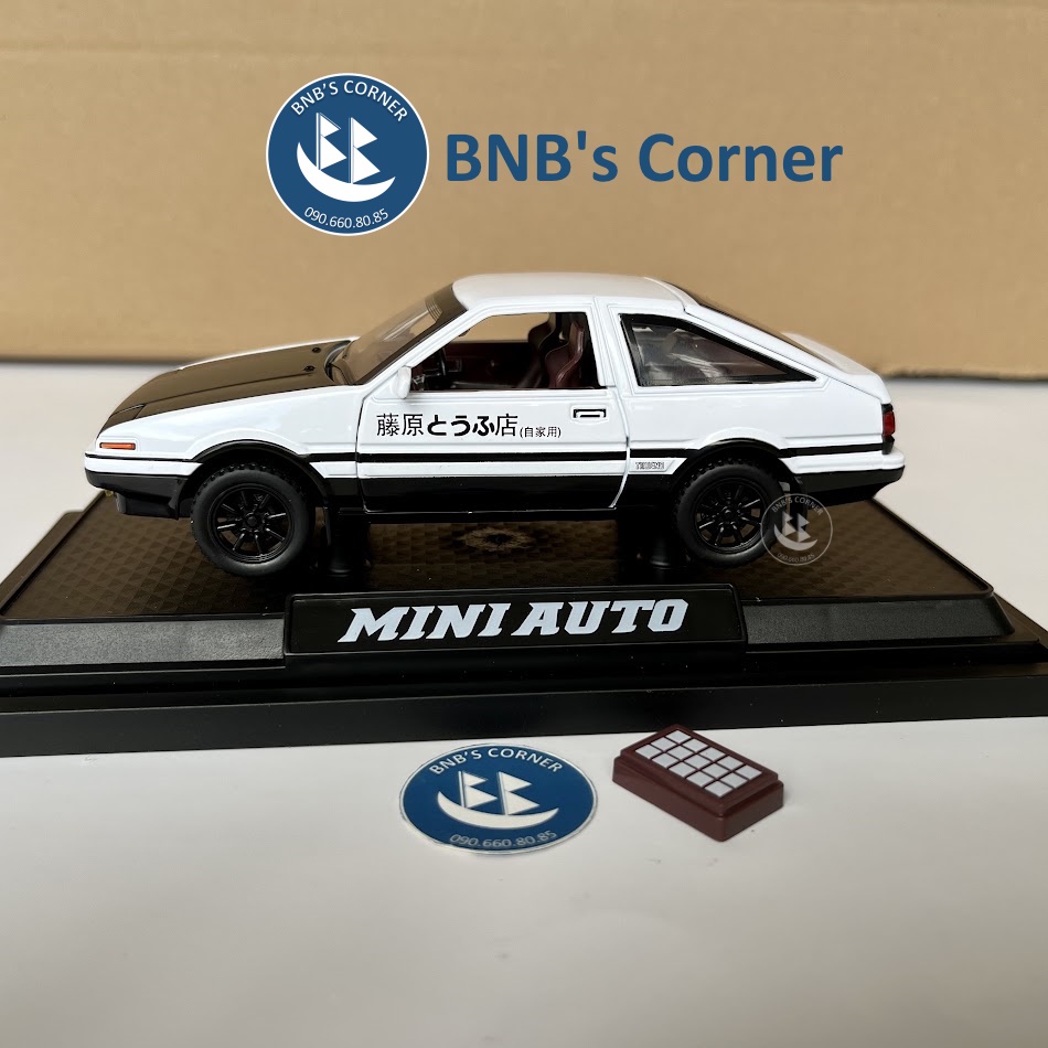 Mô hình xe 1:28 Toyota AE86 Initial D hãng MiniAuto - phiên bản nâng cấp