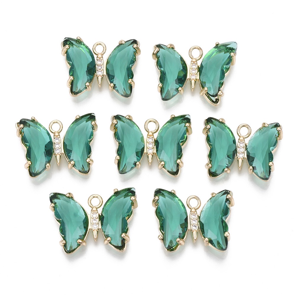 Set 1-100 Mặt Dây Chuyền Hình Bướm 15.5x20X 4mm 1.8mm