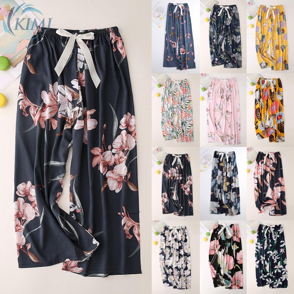 Quần Dài Ống Rộng Lưng Cao Hoạ Tiết Hoa Cho Nữ | BigBuy360 - bigbuy360.vn