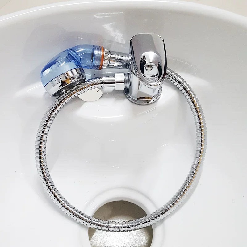 Combo Gật Gù Nóng Lạnh Giường Gội Đầu Và Vòi Nước Inox Bàn Gội Đầu 2in1