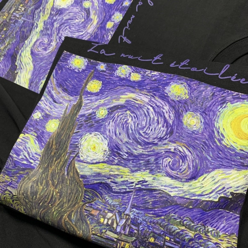 Áo phông tranh Starry Night Vangogh