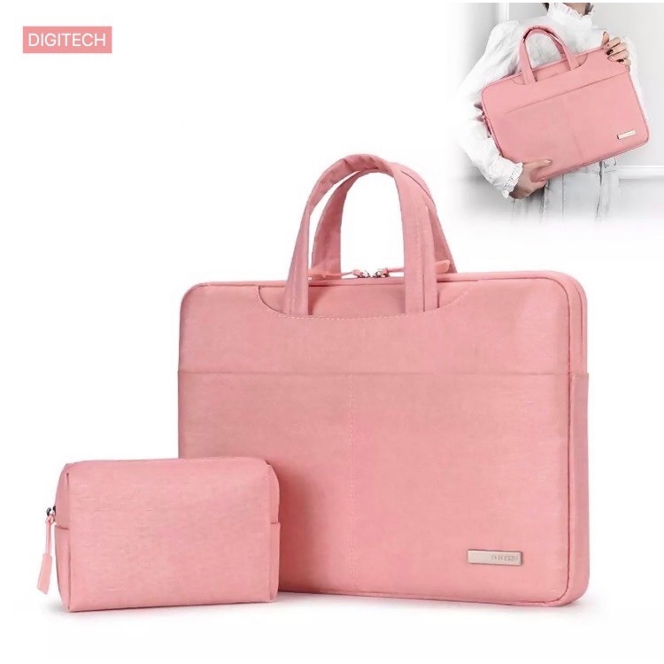 Túi chống sốc thời trang cho Laptop Macbook 14 inch Màu Hồng Phấn Lót Lông cao cấp | BigBuy360 - bigbuy360.vn