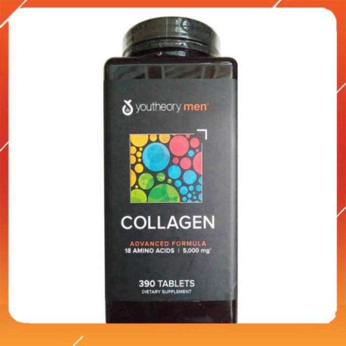 GIẢM GIÁ Viên uống Collagen cho nam Youtheory Men type 1 2 3 hộp 390v của Mỹ GIẢM GIÁ