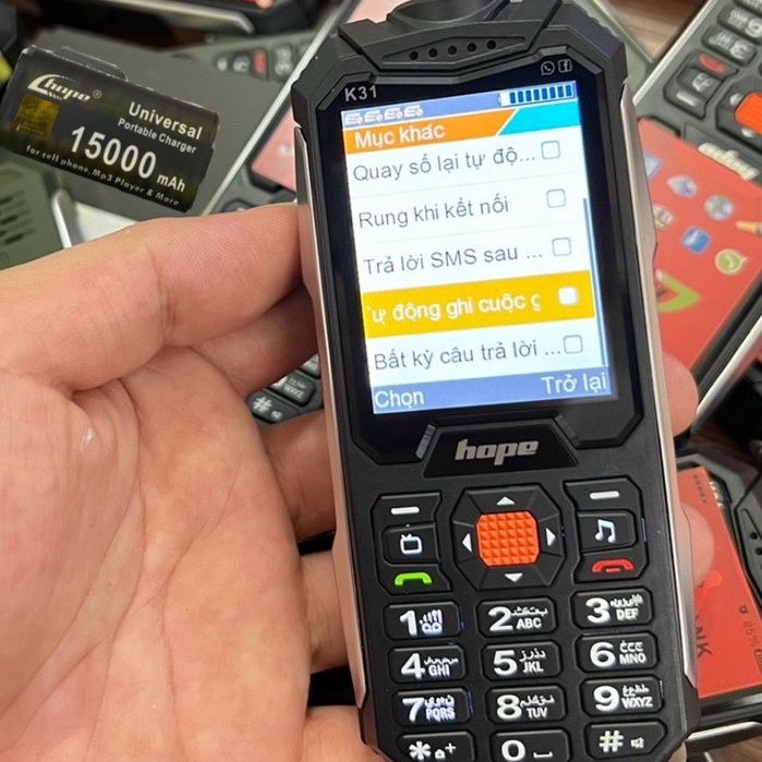 Điện Thoại 4sim 4 sóng Hope K31 Pin Trâu  loa to hầm hố nhỏ gọn phím to dành cho người già,có chức năng thay đổi giọng
