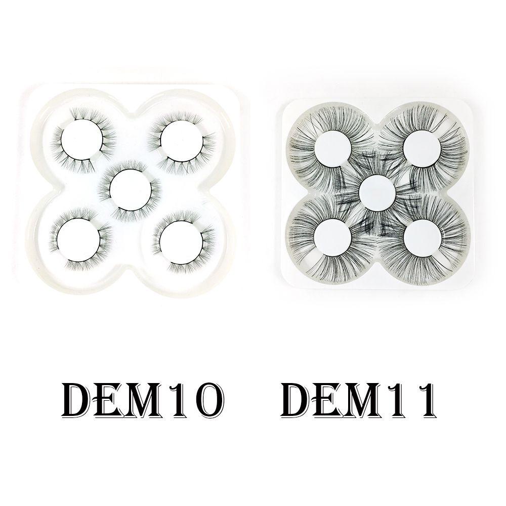 Set 5 Cặp Lông Mi Giả 3D Bằng Lông Chồn Nhân Tạo Ngắn