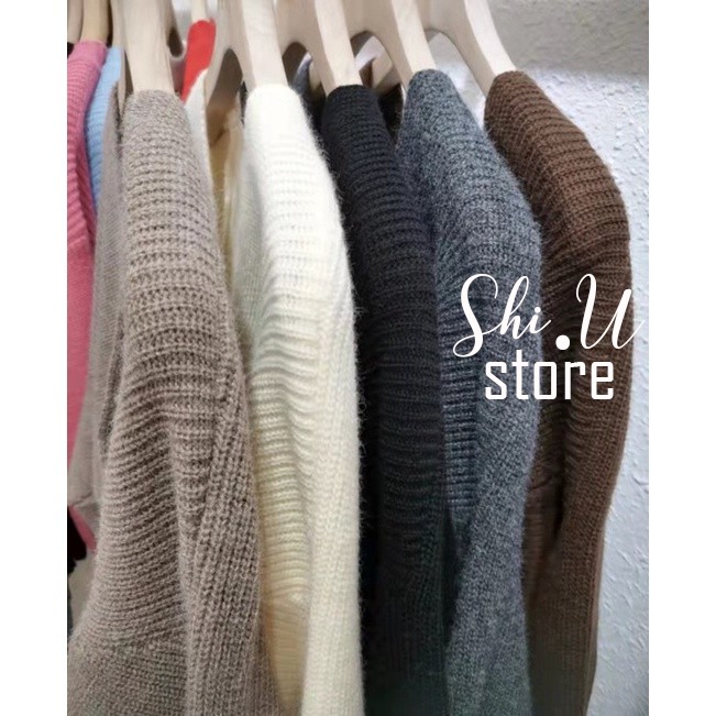 Áo Len Nữ Dài Tay Cổ V Vạt Chéo Sang Chảnh Chất Len Dày Dặn Ulzzang