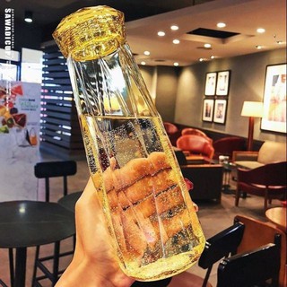 BÌNH NƯỚC THỦY TINH KIM CƯƠNG 400ml