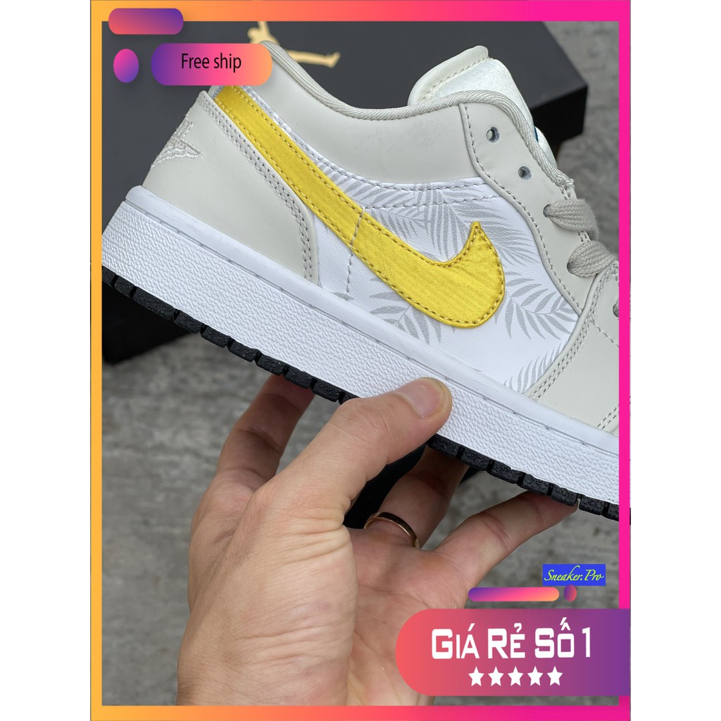 (FULL BOX + QUÀ TẶNG) Giày thể thao AIR Jordan 1 Low Palm Tree " Light Orewood Brown" siêu đẹp dành cho nam và nữ | BigBuy360 - bigbuy360.vn