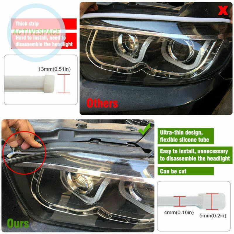 Bộ 2 sợi dây đèn tín hiệu xi nhan DRL 30cm DC 12V cho xe máy | BigBuy360 - bigbuy360.vn