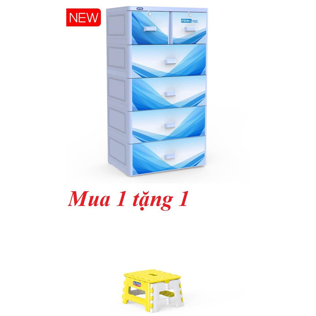 Tủ nhựa duy tân mina l Dương sóng xanh vườn thú 5 tầng 6 ngăn--HOTLINE : 028.3636.44.46