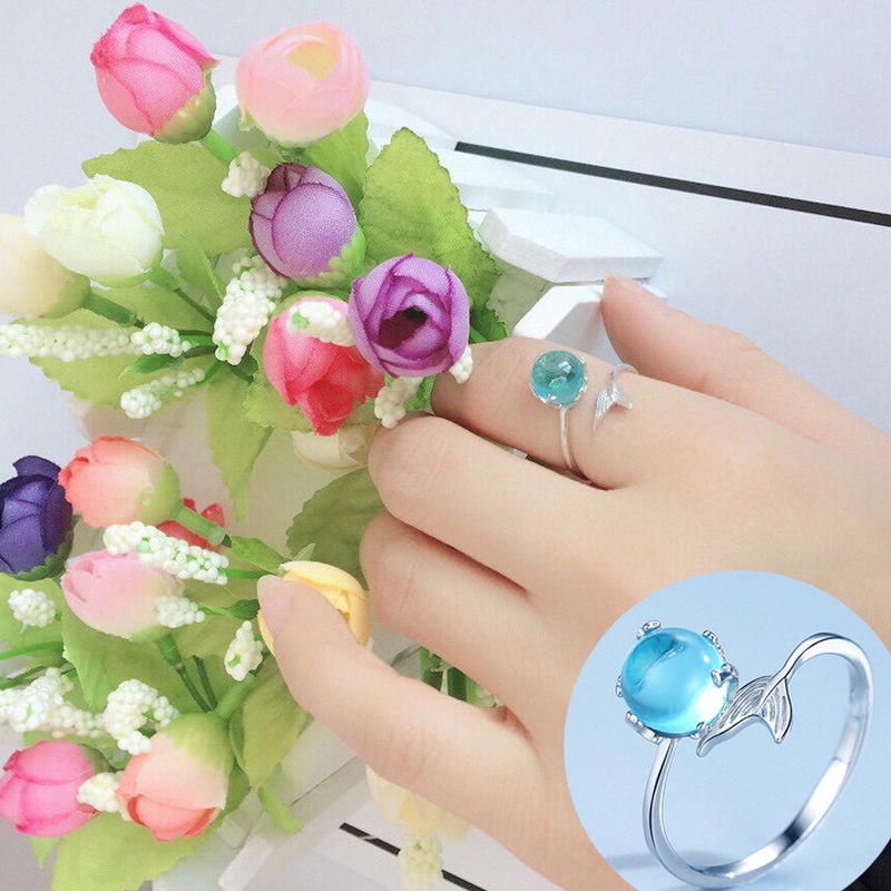 Nhẫn Hợp Kim Bạc Hình Nàng Tiên Cá Thời Trang Cho Nữ