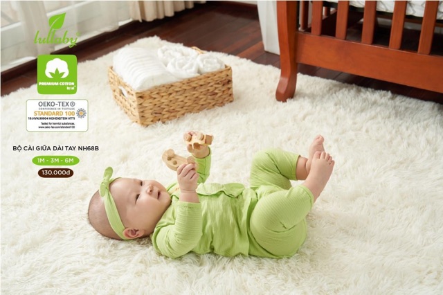 [LULLABY SALE] Bộ dài tay cài giữa Cotton Sơ Sinh / Bé Trai / Bé Gái