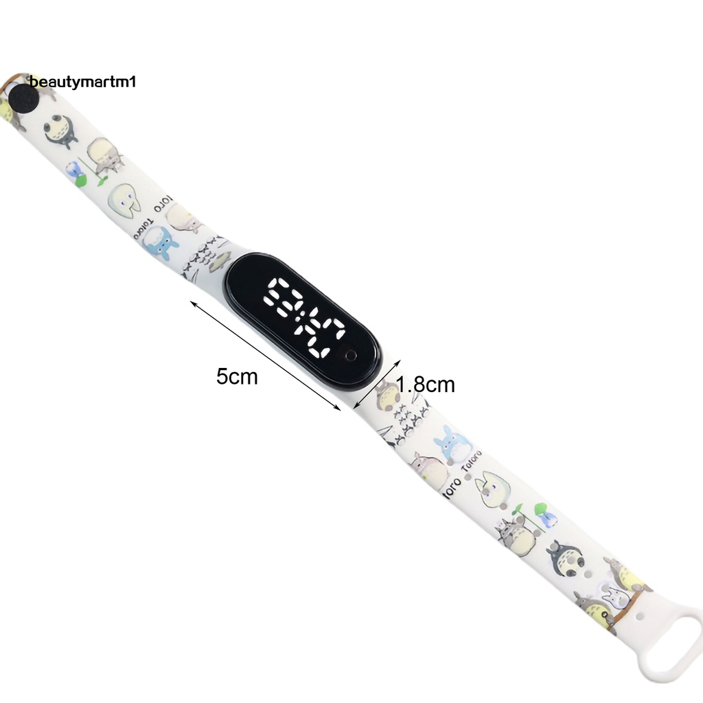 Đồng Hồ Đeo Tay Điện Tử Beautymartm1 Màn Hình LED Chống Thấm Nước Họa Tiết Hoạt Hình Dễ Thương Cho Bé