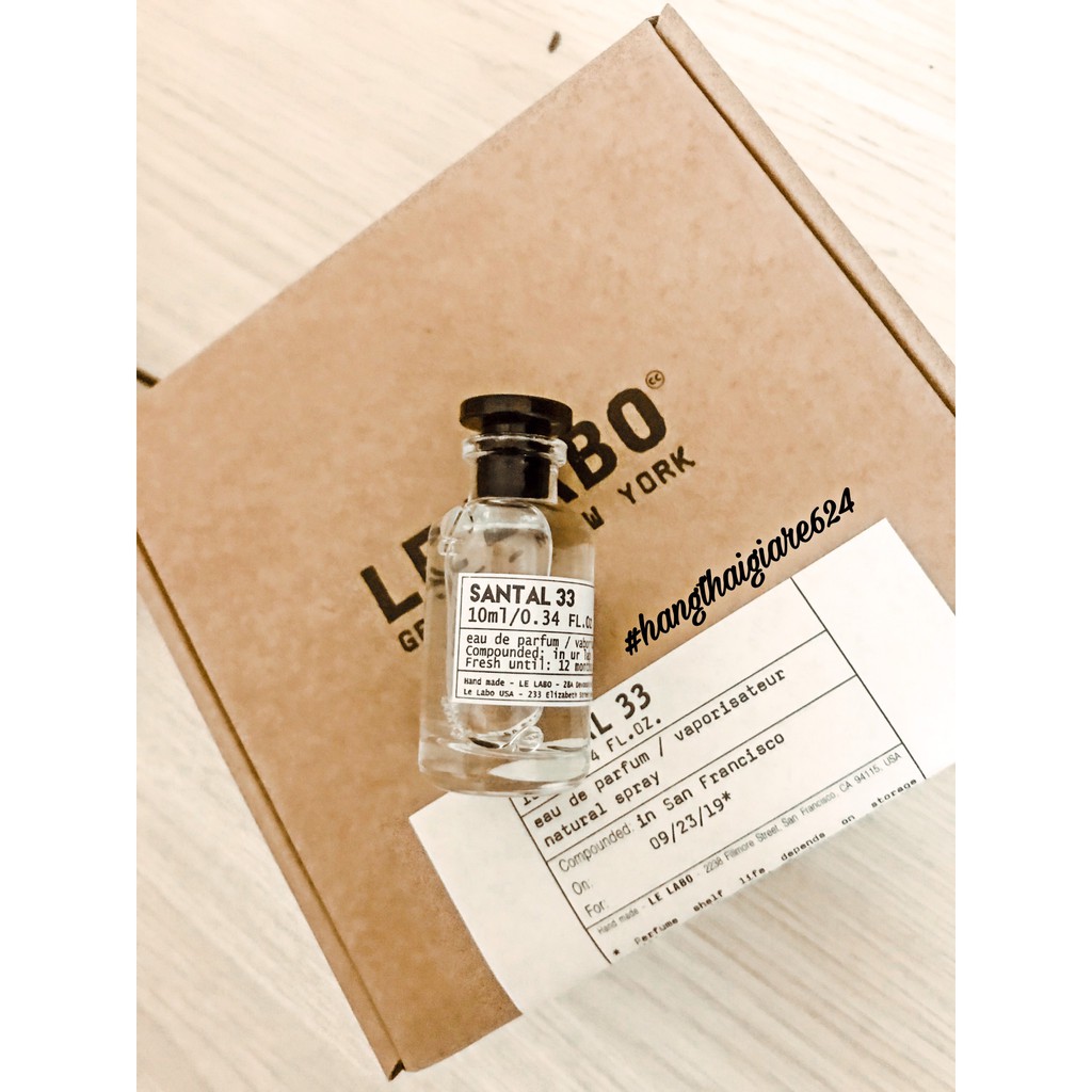[𝗛𝗔𝗡𝗚𝗚𝗜𝗔𝗠2-20k] Nước Hoa Dùng Thử Le Labo Santal 33 (5ml/10ml/20ml) Spray / Chuẩn authentic | BigBuy360 - bigbuy360.vn
