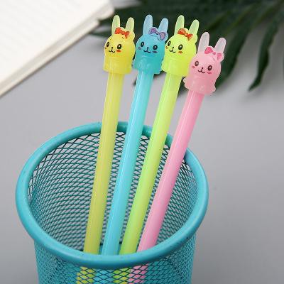 Bút thỏ đeo nơ B25 bút hoạt hình bút dễ thương bút kute viết gel