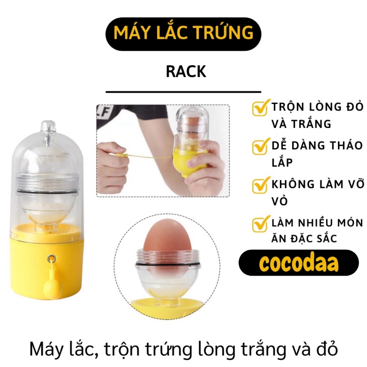Máy Lắc, Trộn Trứng - Dụng Cụ Đánh Trứng Bằng Tay Trộn Lòng Đỏ Và Trắng Nhanh Chóng 10118 [FREESHIP]