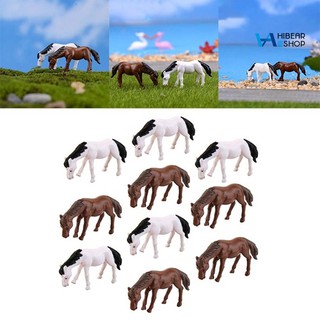 Set 10 Tượng Ngựa Mini Trang Trí Tiểu Cảnh Dễ Thương Cao Cấp