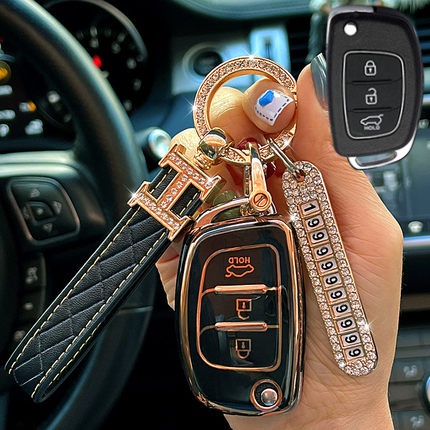 Vỏ TPU Bảo Vệ Chìa Khóa Xe Hơi Hyundai i10 Tucson Elantra Sonata Fe Creta ix25 ix35 ix45 i10 i20 i30 i40 Verna Solaris Mistra Elantra Accent