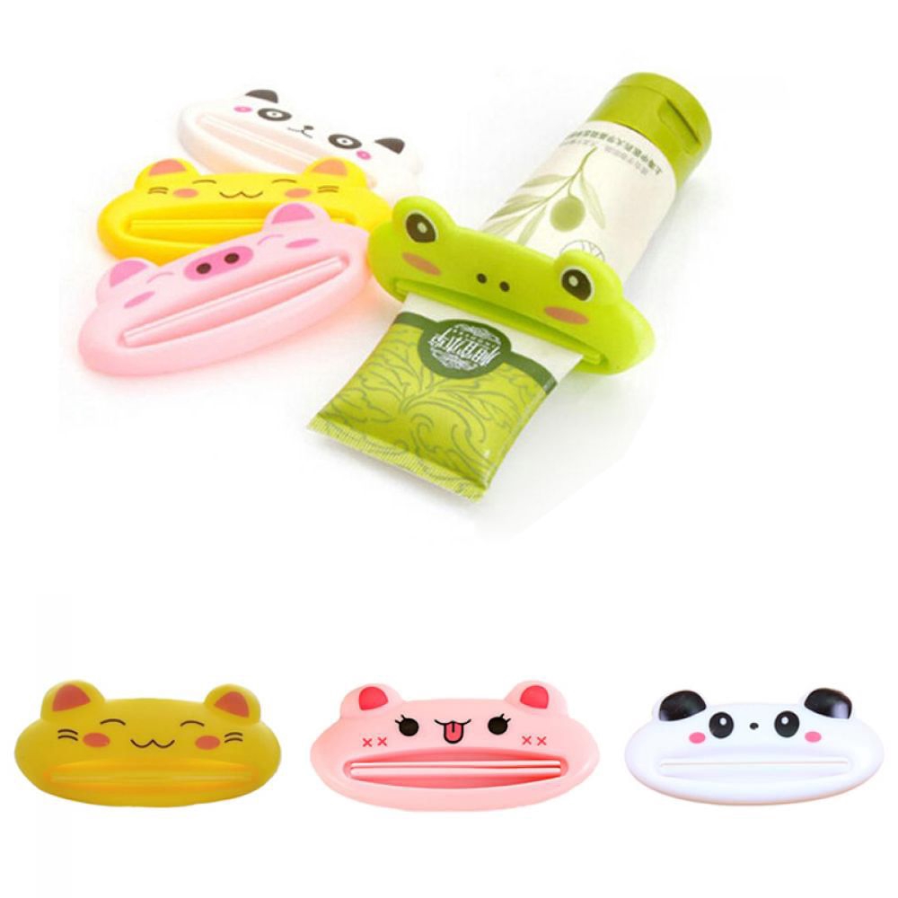JANE Lovely Multifunctional Animal Bath Cute Toothpaste Squeezer