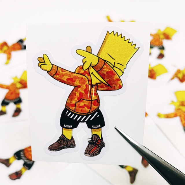 STICKER SIMPSON CÁ TÍNH DÁN TRANG TRÍ ĐIỆN THOẠI LAPTOP VALI MŨ BẢO HIỂM XE MÁY TỦ KỆ,...