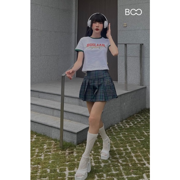 Áo Thun BOO Nữ Dáng Babytop In Logo BOOLAAB