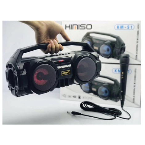 Giá Hủy Diệt] Loa Hát Karaoke Bluetooth Xách Tay KM-S1 S2 S3 S6 Tặng Kèm 1 Mic Hát Loa Bluetooth Karaoke Loa Kéo Karaoke