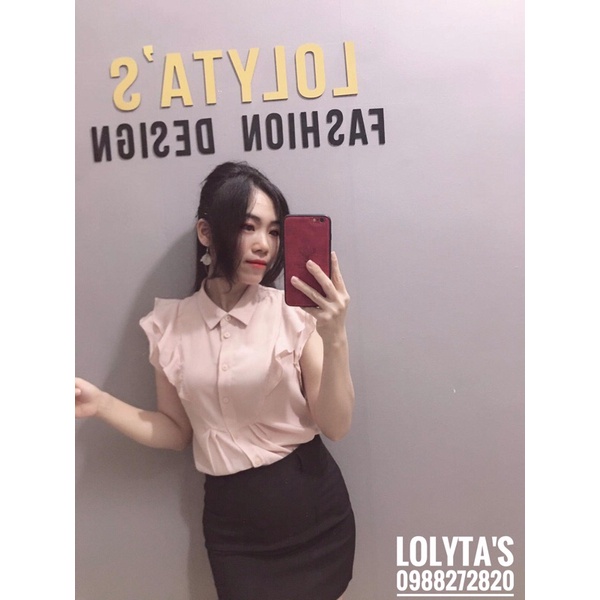 Lolyta s déign - áo sơ mi cổ đức xếp ly cầu ngưc xếp ly kẹp bèo siêu xinh - ảnh sản phẩm 9