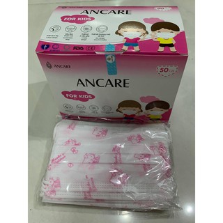 Khẩu Trang Y Tế Trẻ Em  - Ancare Kid Mask (Hình Doremon, Hello Kitty, Mickey Vải Kháng Khuẩn 3 Lớp