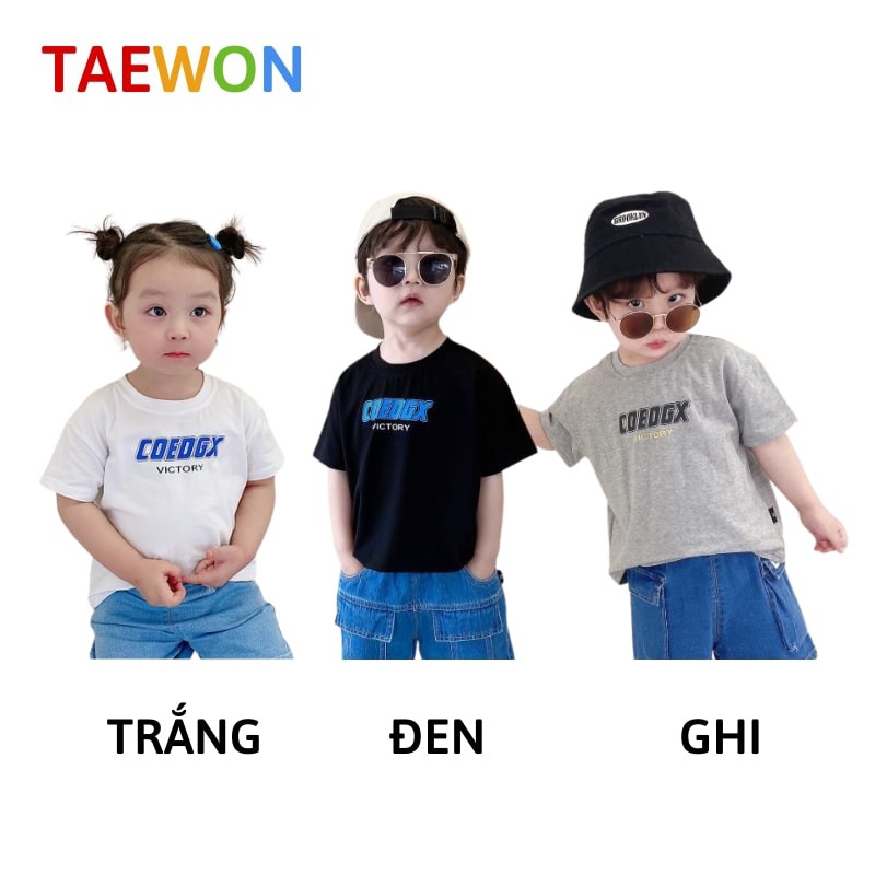 Áo thun cho bé trai bé gái Hàn Quốc COEDGX cotton xuất xịn Taewon Kids AT01