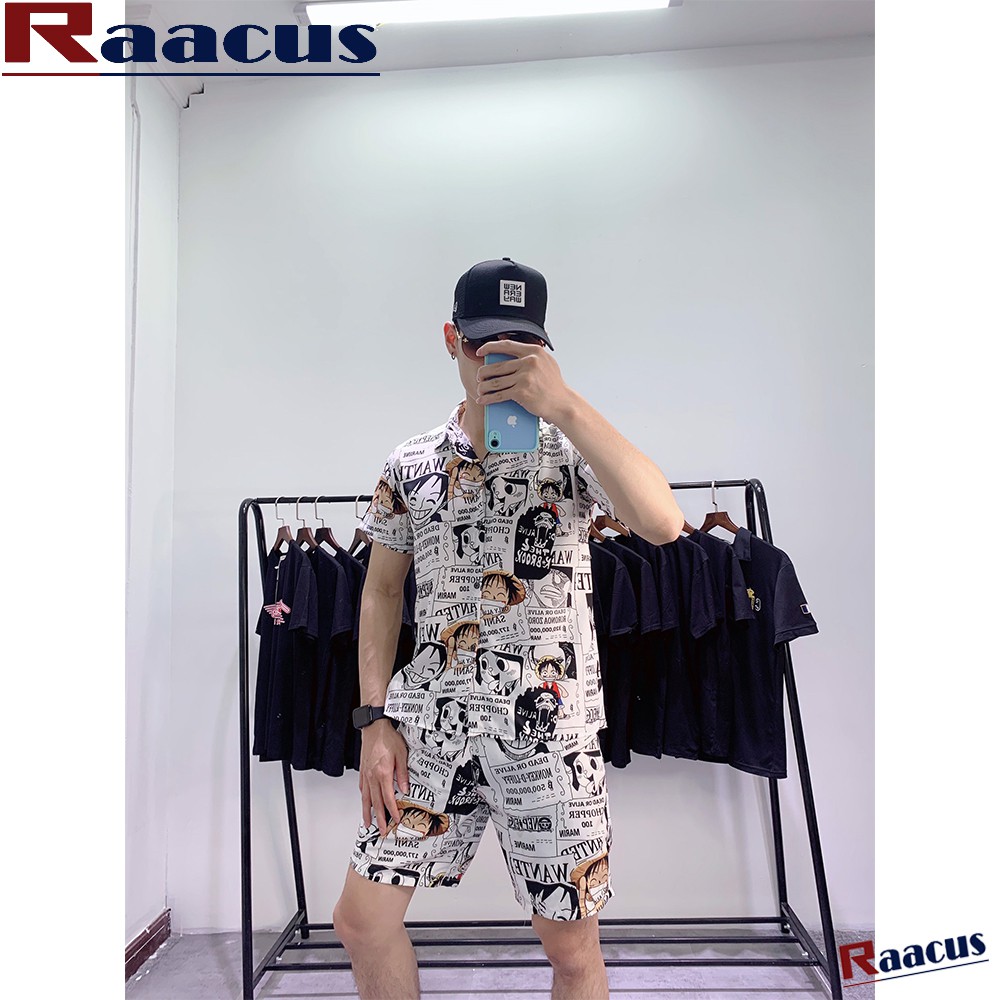 Bộ quần áo nam Luffy mũ rơm đảo Hải tặc form Unisex cực mát đậm chất anime thu hút khác phái nhãn hàng Raacus - DB024 | BigBuy360 - bigbuy360.vn