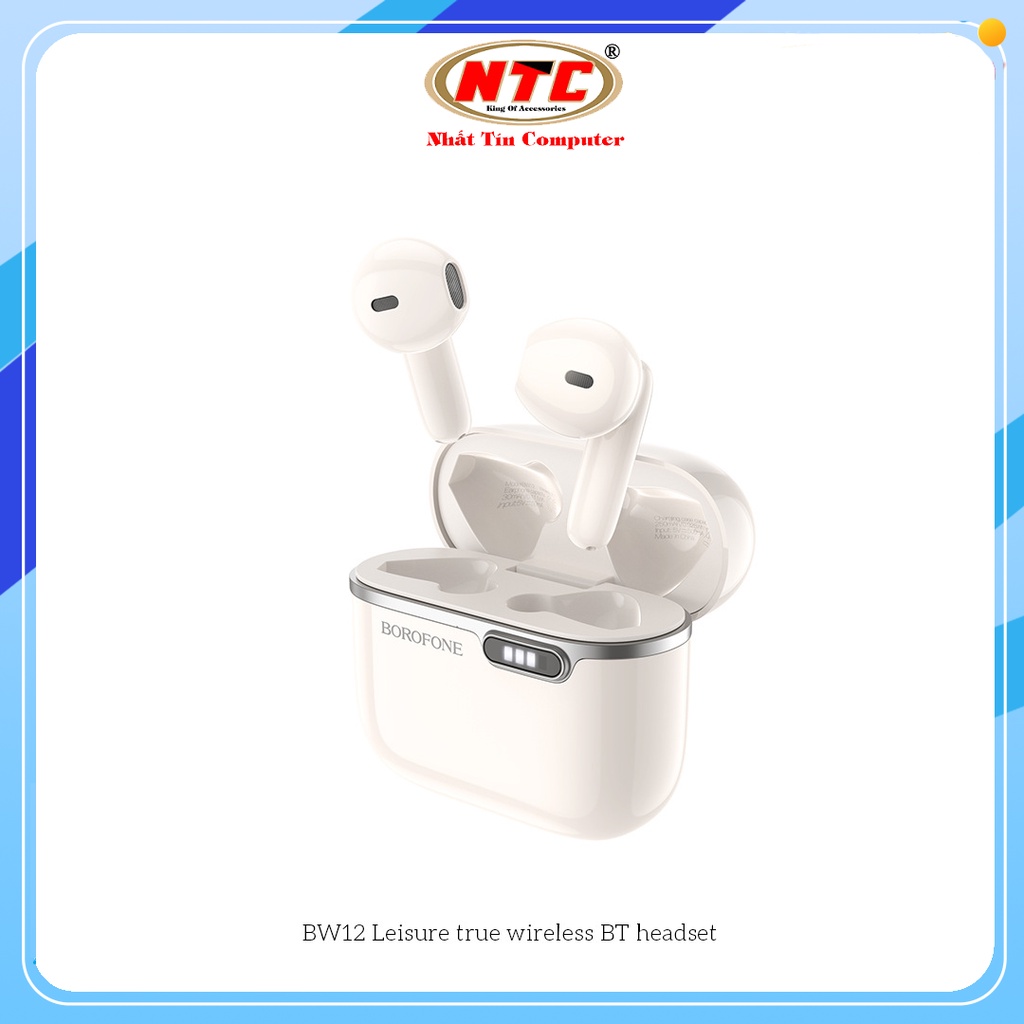 Tai nghe Bluetooth TWS Borofone BW12 V5.1 - Chống ồn, Chống nước IPX5, Pin 4H  - Nhất Tín Computer