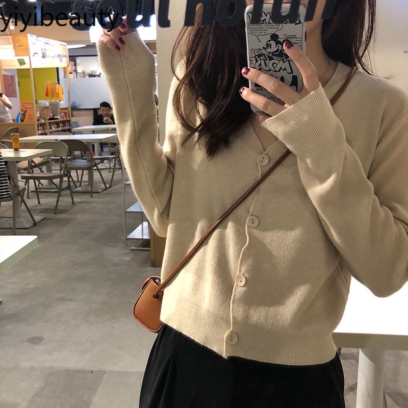 Áo Khoác Len Cardigan Tay Dài Dáng Rộng Thời Trang Mùa Xuân Cho Nữ | BigBuy360 - bigbuy360.vn