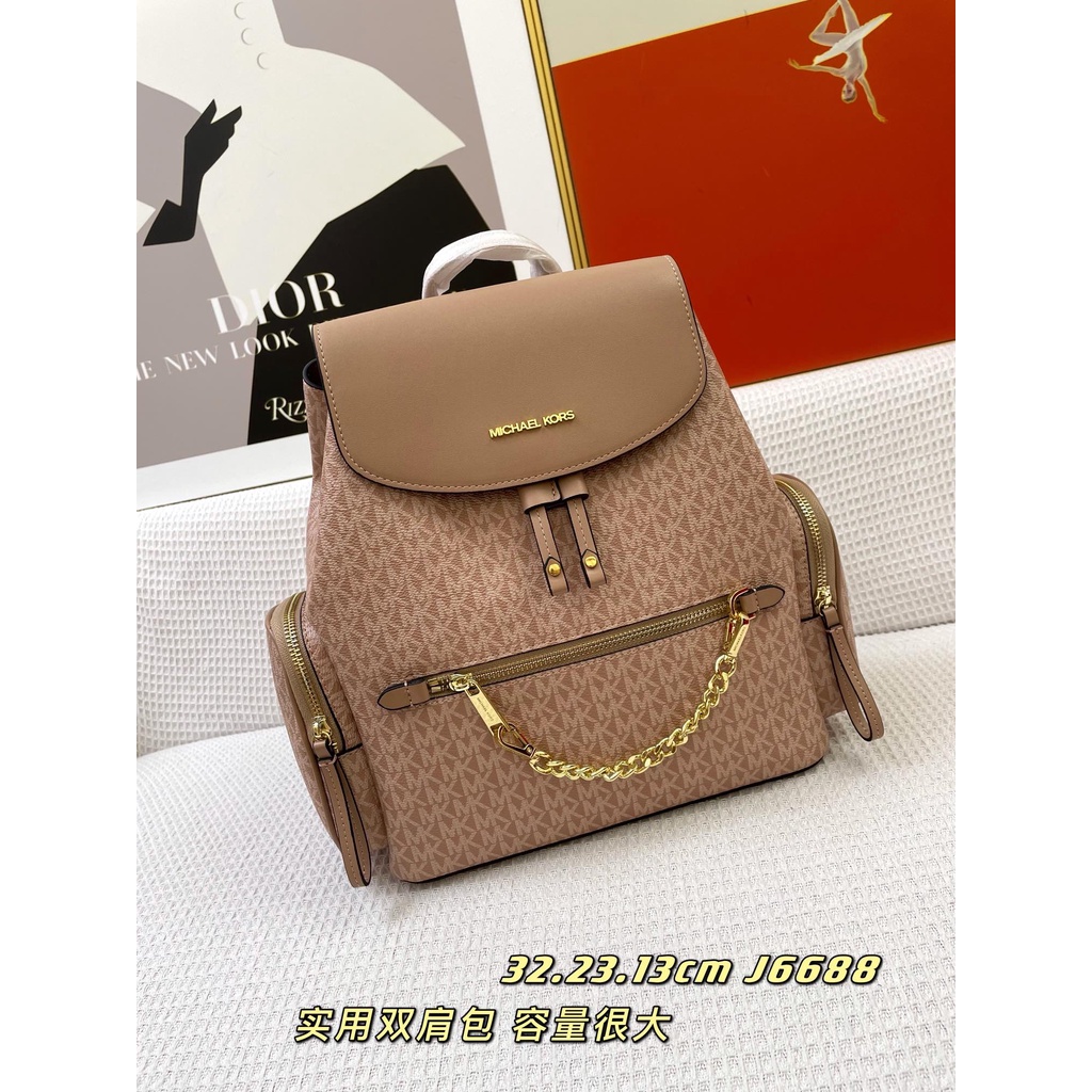 Balo nữ da thật thời trang cao cấp Michael Kors MK thiết kế phối màu đa dạng, phong cách trẻ trung