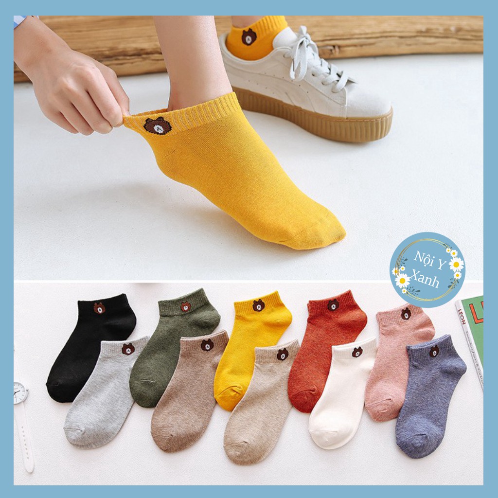 Set 5 Đôi Tất Cổ Ngắn Unisex Loại Đẹp ( Kèm Túi Rút ) BT27 giá rẻ tốt