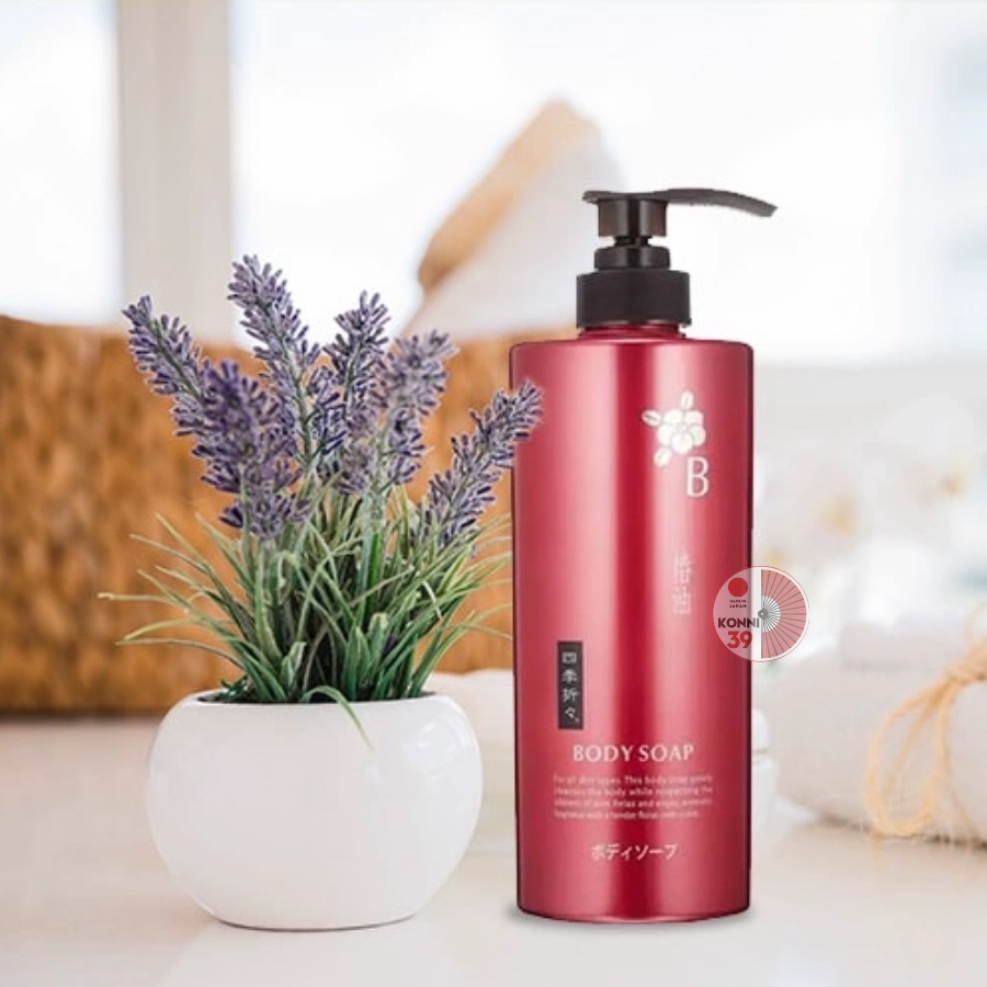 Sữa tắm Tsubaki Kumano chiết xuất dầu hoa trà giúp dưỡng ẩm, chống lão hóa da 600ml - Konni39